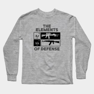 The Elements of Defense AR15 AK47 Periodic Table Long Sleeve T-Shirt